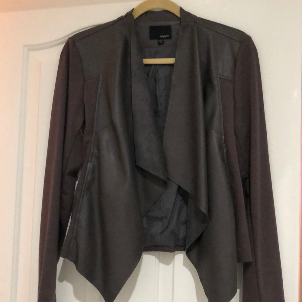 Leather like cute jacket